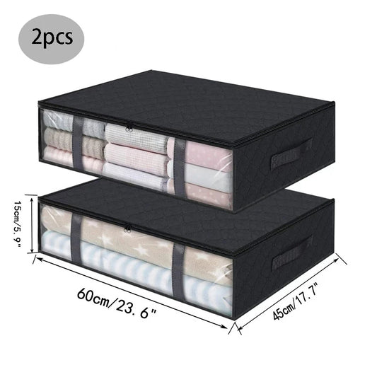 Storage Boxes Clothes Storage Collapsible Storage Bags Underbed Storage for Organizing Clothes Bedroom Quilts Closet Dormitory