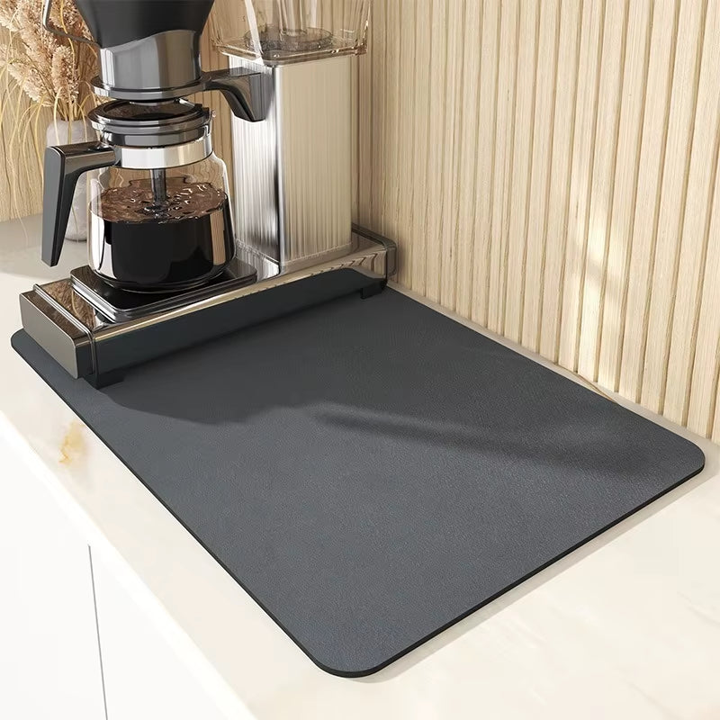 Super Absorbent Kitchen Tableware Impermeable Drainage Mat Coffee Dish Drying Mat Heat Insulation Non-Slip Pad Tableware Mats