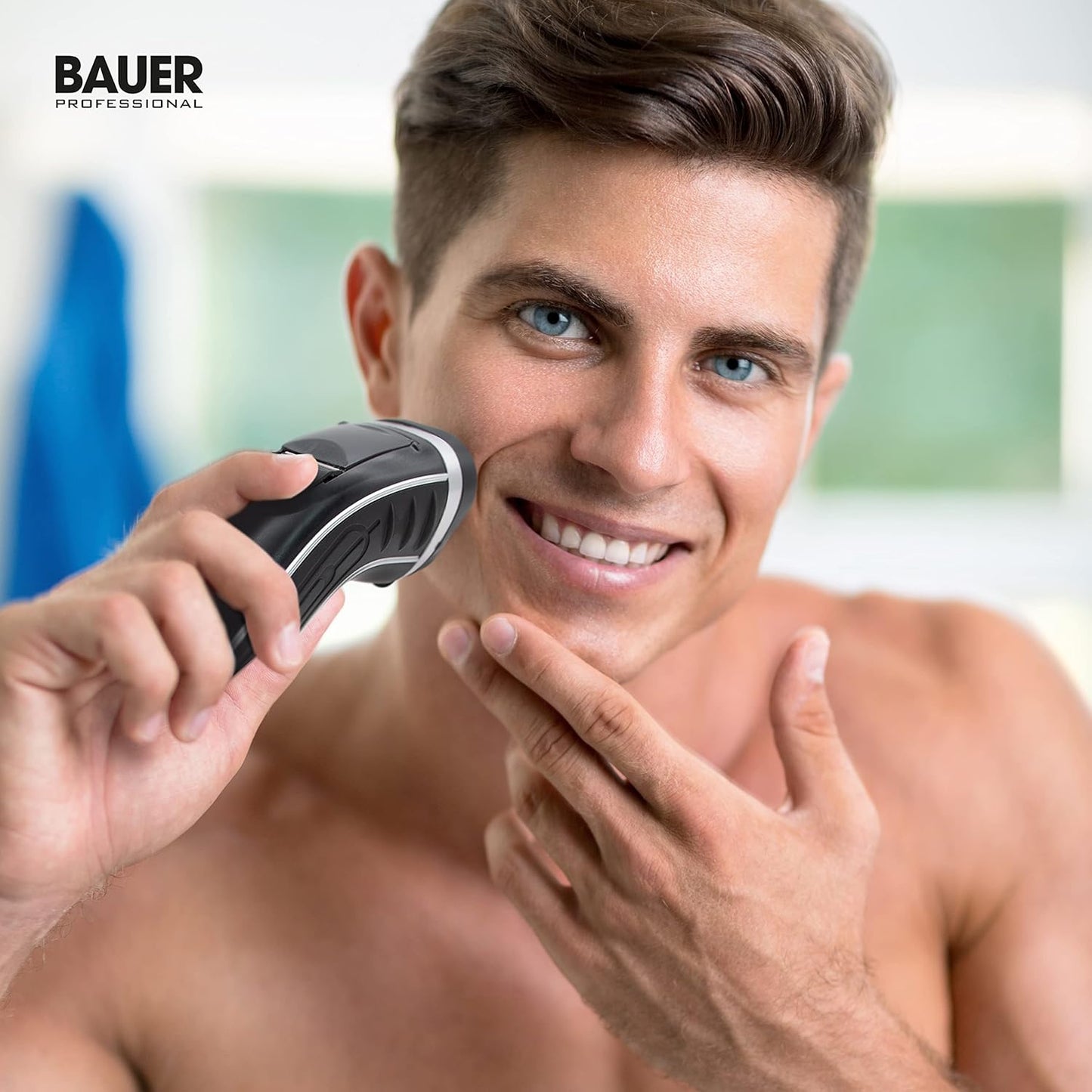 38780 Men’S Electric Shaver/Three Flexible Rotary Heads/Ergonomic Grip/Pop-Up Sideburn Trimmer/Cordless & Rechargeable/Head, Face & Body Shaver