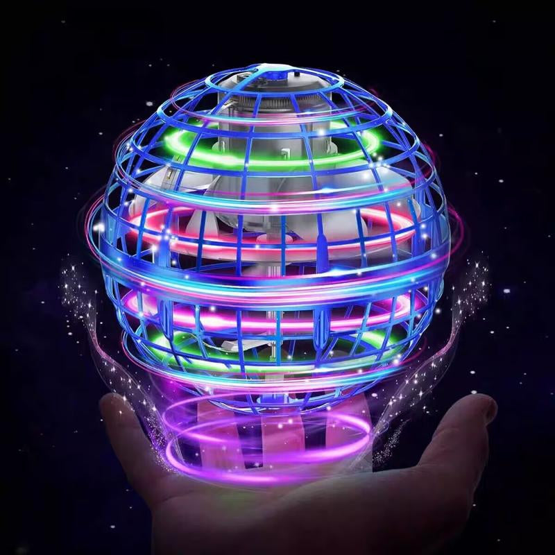 2025 Hot! the Spinning Ball with Aurora Effect & LED Lights - Safe Durable Design for Kids Skill Development & Interactive Fun - Compact Portable for Indoor Outdoor Play