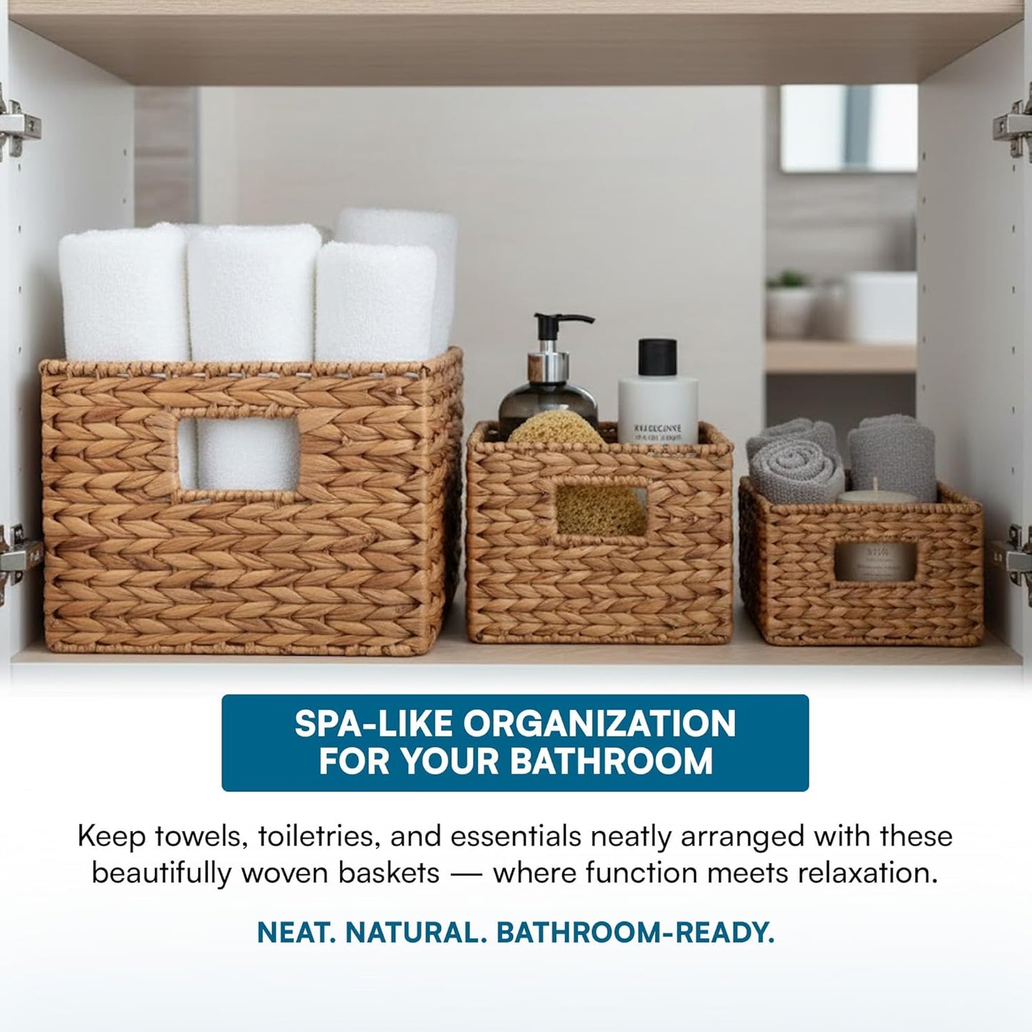 STO-02882 Nesting Banana Leaf Baskets, Multisize, 3-Pack,Natural