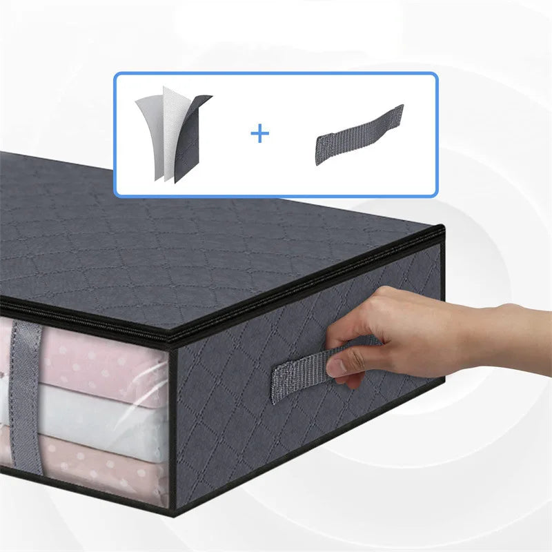 Storage Boxes Clothes Storage Collapsible Storage Bags Underbed Storage for Organizing Clothes Bedroom Quilts Closet Dormitory