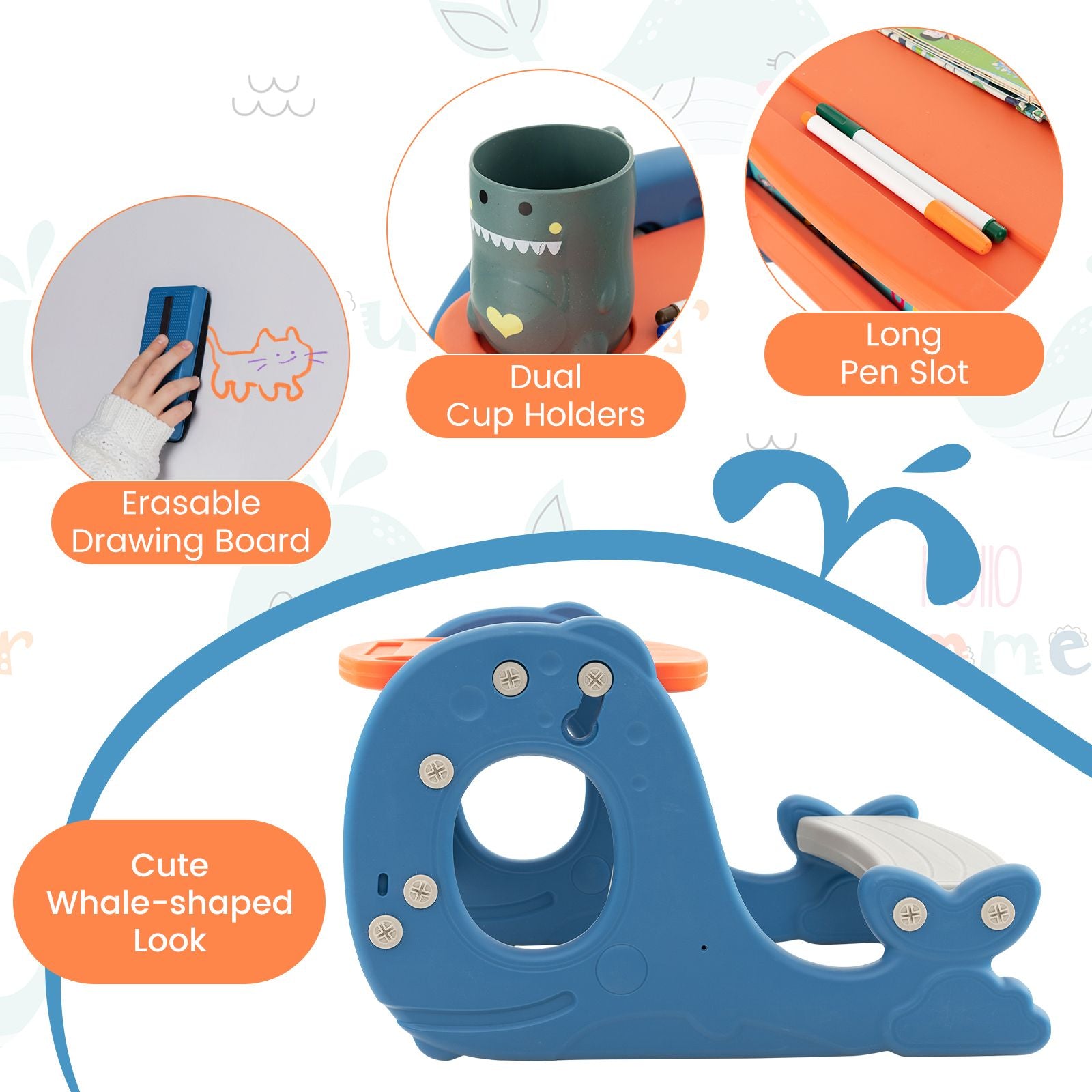 Multi-Functional Convertible Kids Activity Table Set