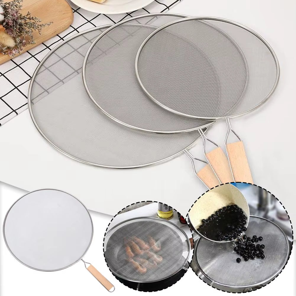 Pot Frying Oil Cooking Cover Kitchen Tools Grease Splatter Screen Guards Mesh anti Splatter Guard Oil Net Splash Cover Pan