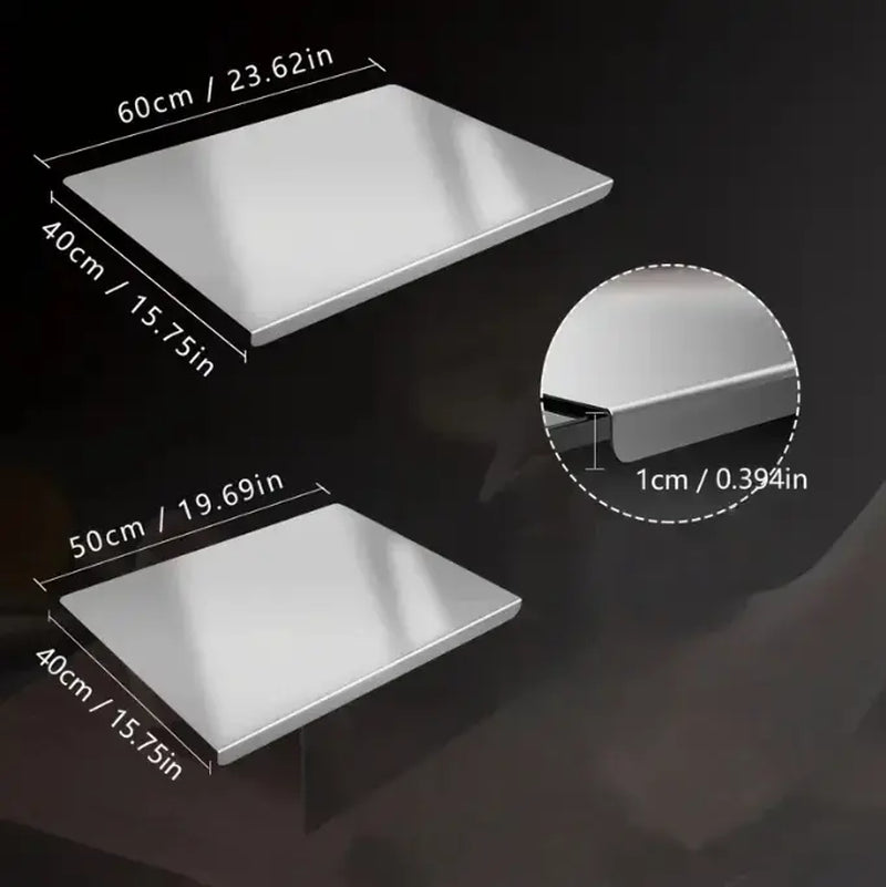 Large Non-Slip Stainless Steel Cutting Board — Stainless Steel Non-Slip Cutting Board, Kitchen Cutting Board, Kitchen Accessories, Household Gadgets