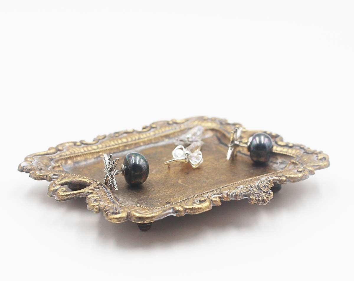 Dish Vintage Gold with Jewellery Box Organiser