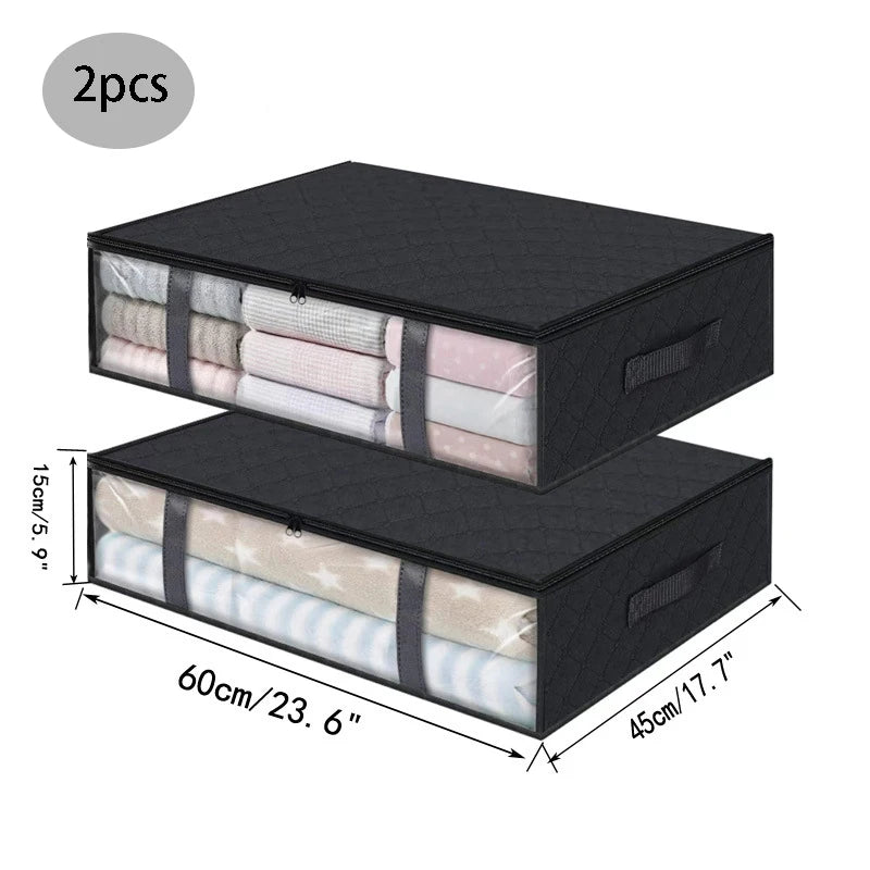 Storage Boxes Clothes Storage Collapsible Storage Bags Underbed Storage for Organizing Clothes Bedroom Quilts Closet Dormitory