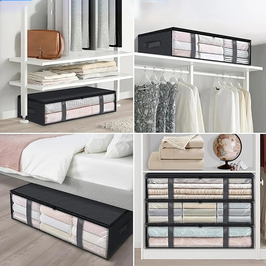Storage Boxes Clothes Storage Collapsible Storage Bags Underbed Storage for Organizing Clothes Bedroom Quilts Closet Dormitory