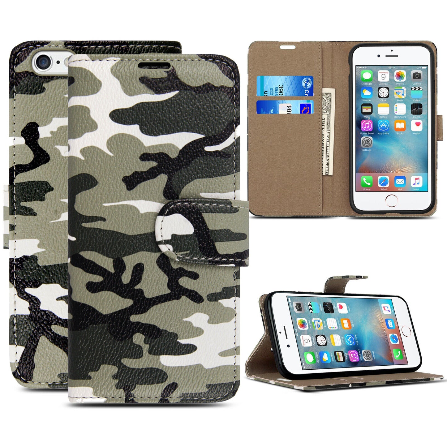 Case for Iphone 16 Pro Max 15 14 13 12 11 X XR Flip Leather Wallet Phone Cover