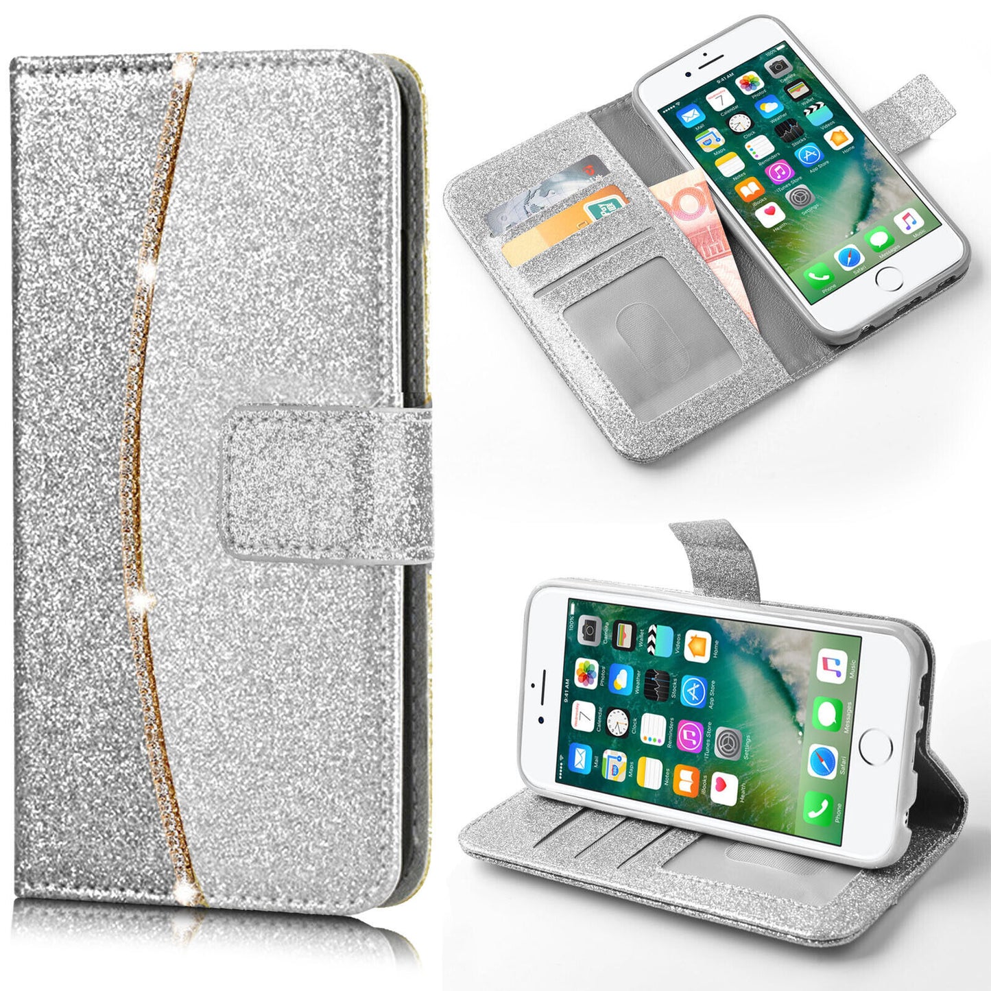 Case for Iphone 16 Pro Max 15 14 13 12 11 X XR Flip Leather Wallet Phone Cover