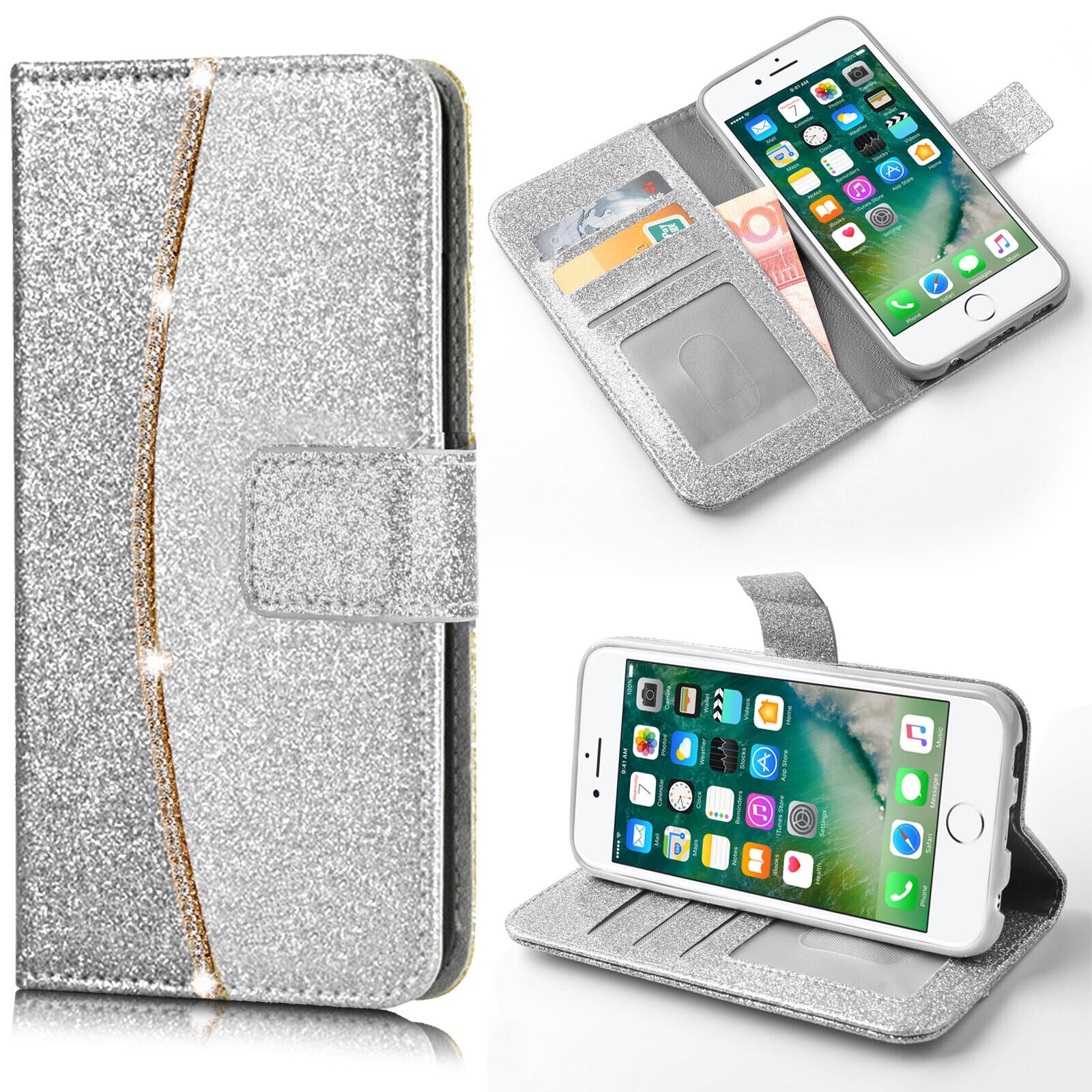 Case for Iphone 16 Pro Max 15 14 13 12 11 X XR Flip Leather Wallet Phone Cover