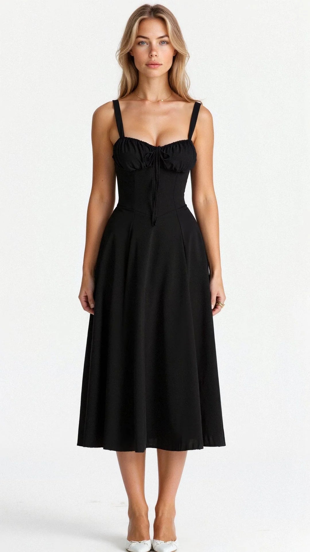 Modesta | Vestido Midi Con Corsé Y Estampado Floral Para Mujer Estilo Chic