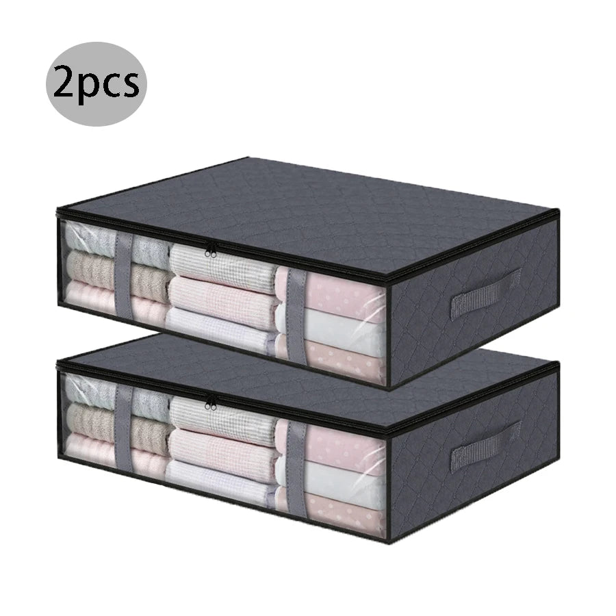 Storage Boxes Clothes Storage Collapsible Storage Bags Underbed Storage for Organizing Clothes Bedroom Quilts Closet Dormitory