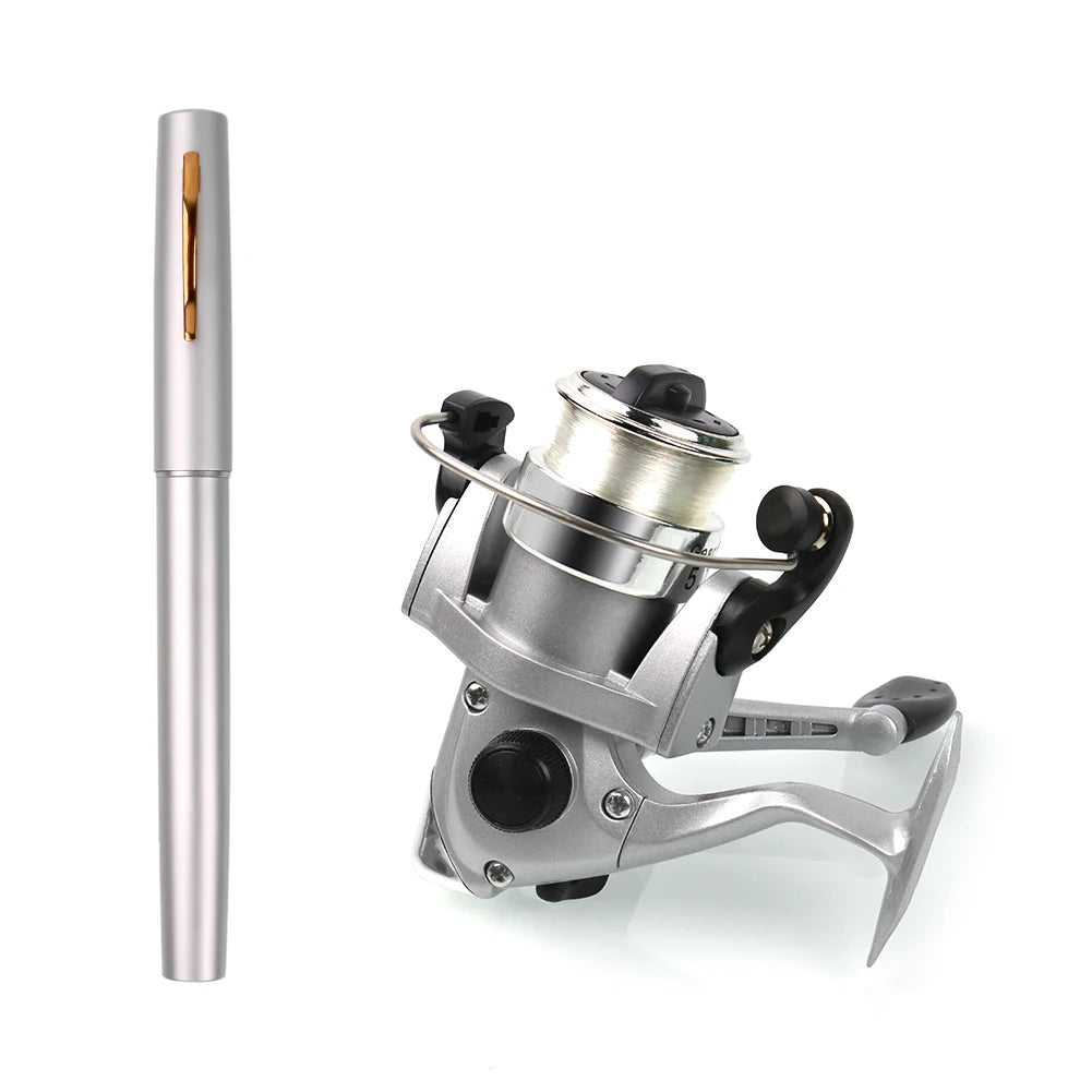 Five Colors Fishing Rod Reel Combo Ultra Lightweight 1.0M Mini Telescopic Pocket Pen Fishing Rod Pole + Reel Pesca