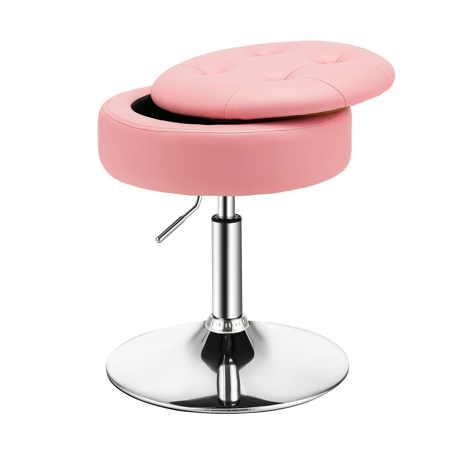360° Swivel Vanity Stool with Removable Tray Lid