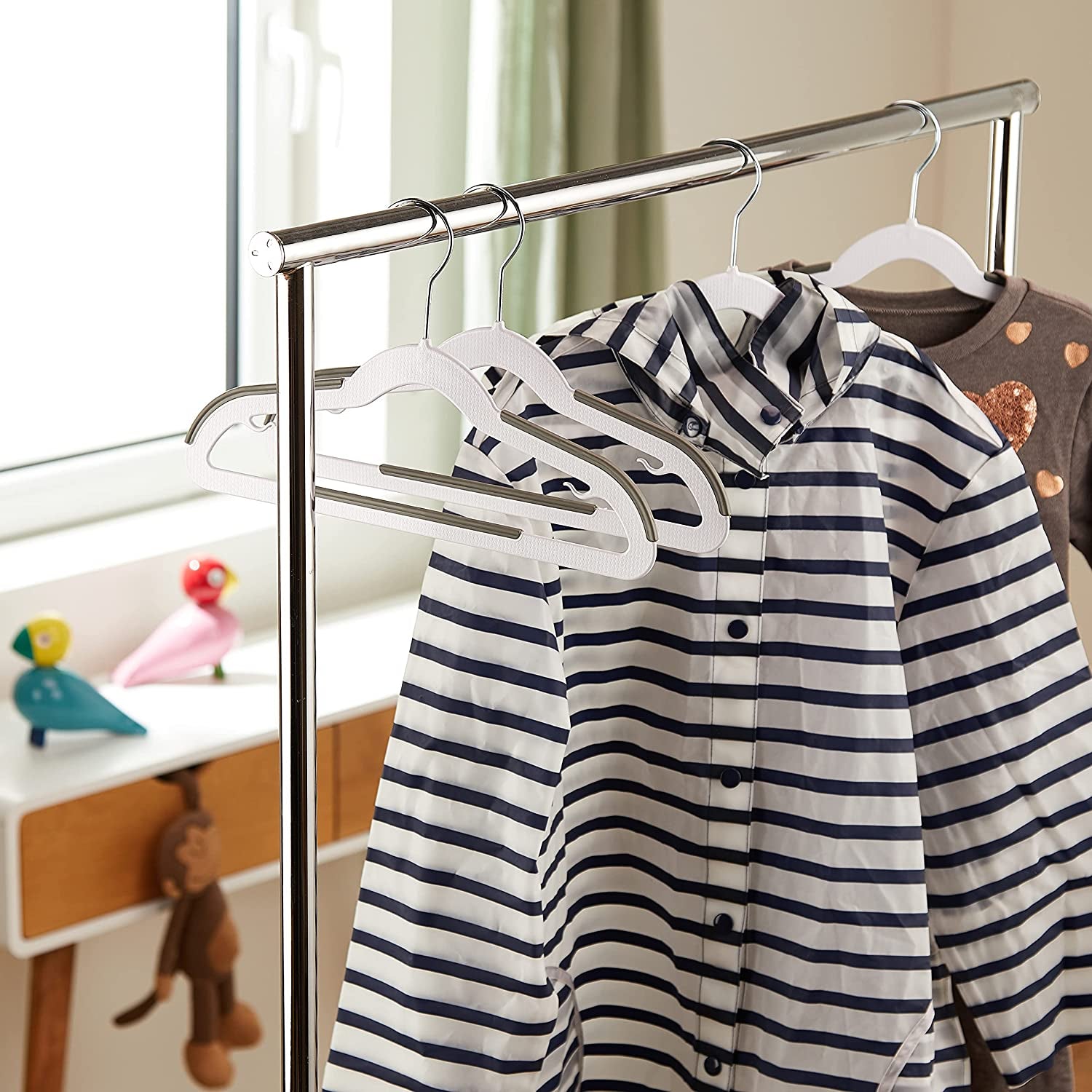 Plastic Kids Hangers, 30-Pack, White