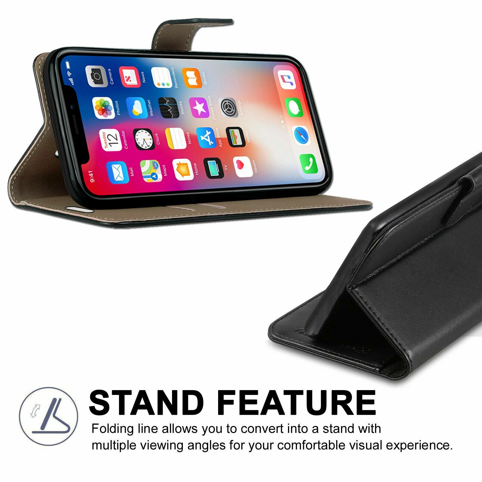 Case for Iphone 16 Pro Max 15 14 13 12 11 X XR Flip Leather Wallet Phone Cover