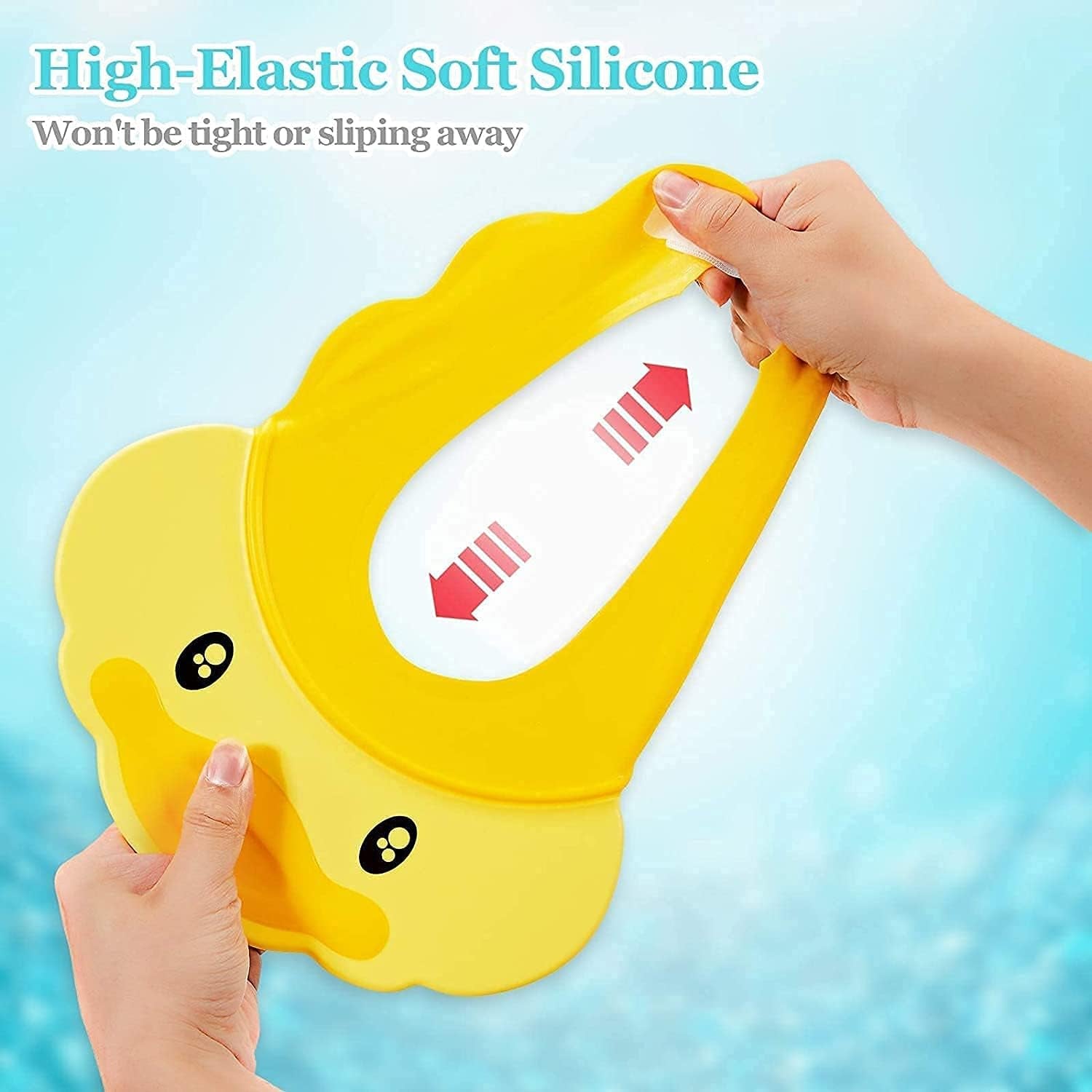 Children's Adjustable Shower Cap - Waterproof Shampoo Shield for Kids with Visor, Protects Eyes and Ears