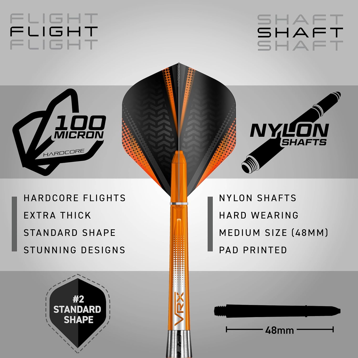 Amberjack Professional Tungsten Darts Set - 90% Tungsten with Flights and Shafts, Available in Multiple Weights (22G to 30G)