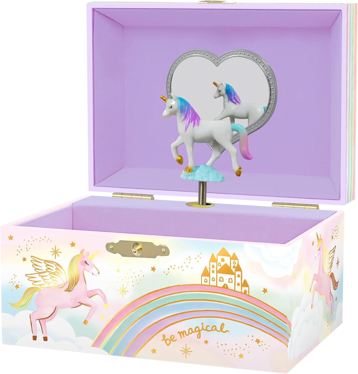 Musical Girls Jewellery Box, Unicorn Gifts for Girls, Unicorn Toys for 4-6, 15.2 X 11.8 X 8.9 Cm