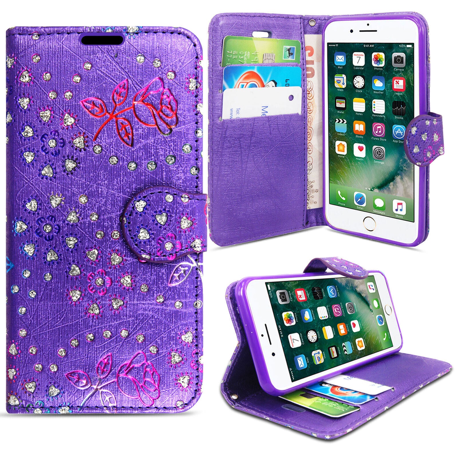 Case for Iphone 16 Pro Max 15 14 13 12 11 X XR Flip Leather Wallet Phone Cover