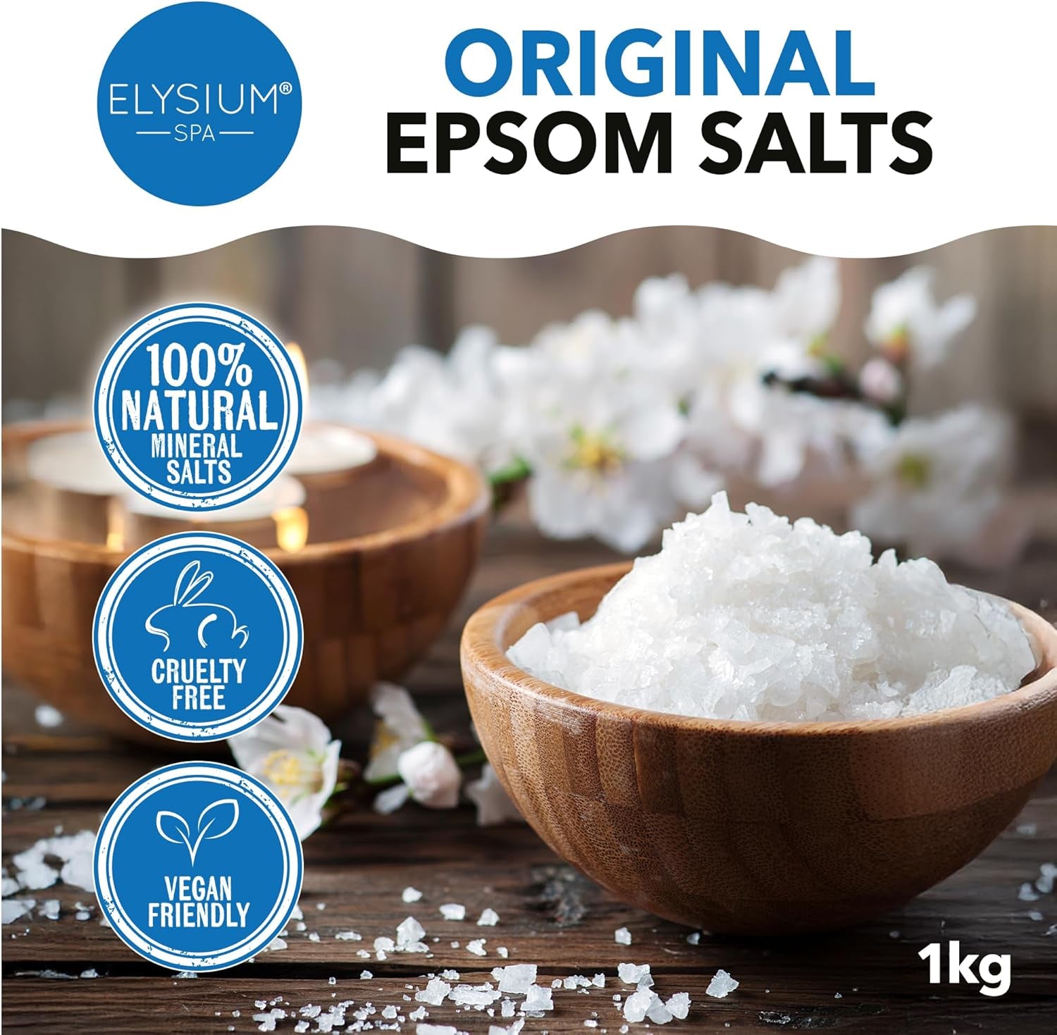Premium Natural Epsom Salts - 1kg
