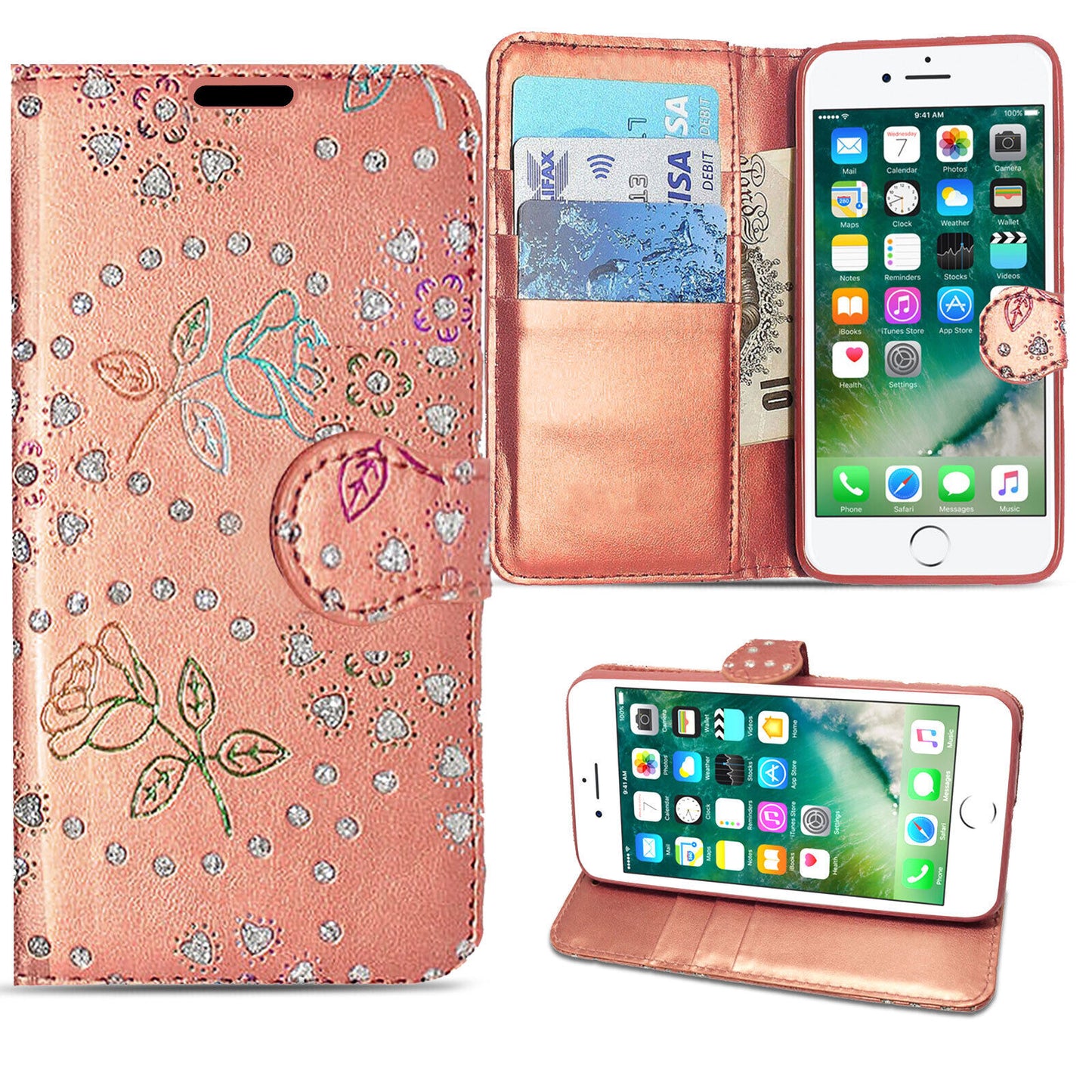 Case for Iphone 16 Pro Max 15 14 13 12 11 X XR Flip Leather Wallet Phone Cover