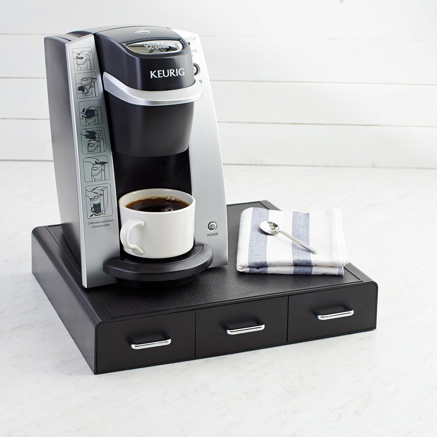 Coffee Pod Storage Drawer for K-Cup Pods - 36 Pod Capacity, Black