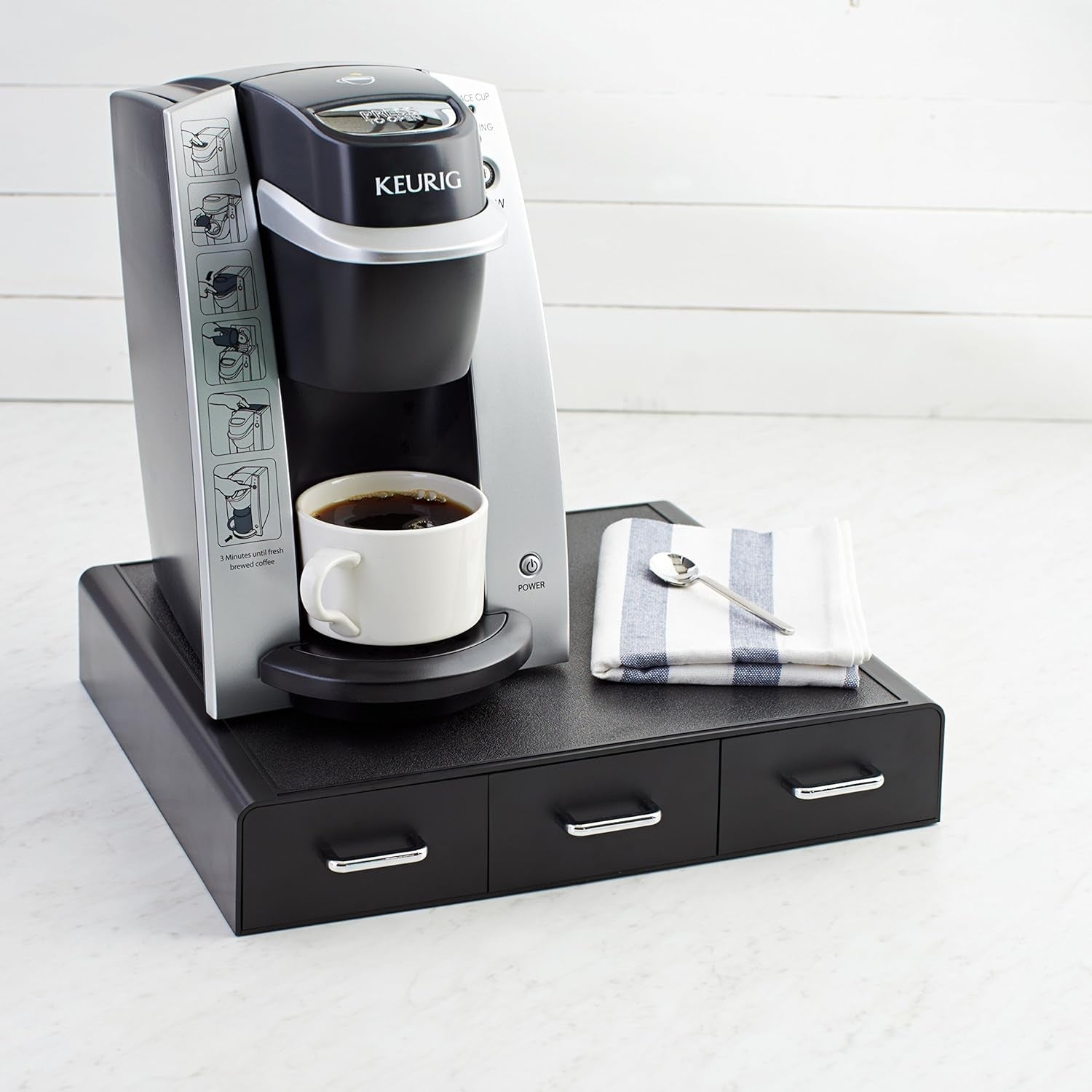 Coffee Pod Storage Drawer for K-Cup Pods - 36 Pod Capacity, Black