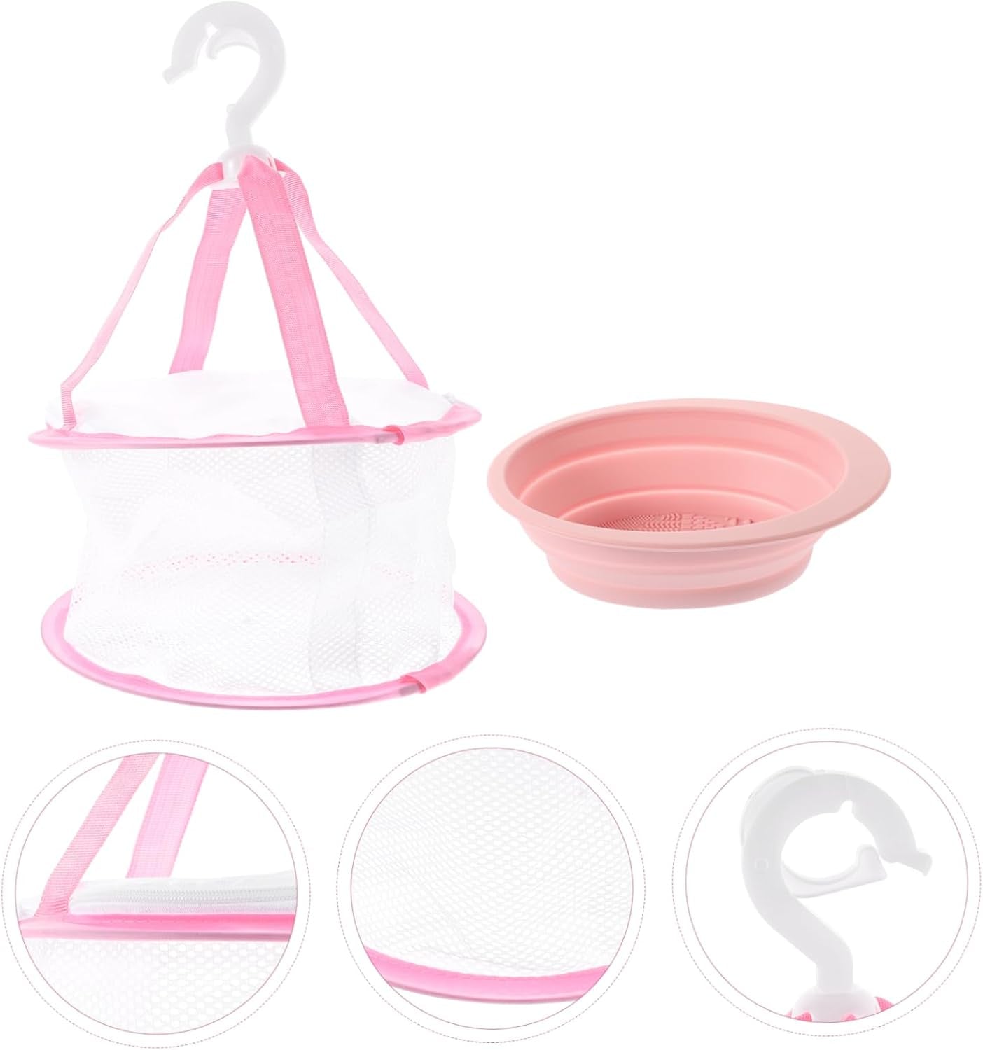 1 Set Silicone Makeup Brush Cleaning Mat Hanging Drying Net Large Capacity Cleaning Pad for Makeup Brushes Powder Puff Beauty Egg