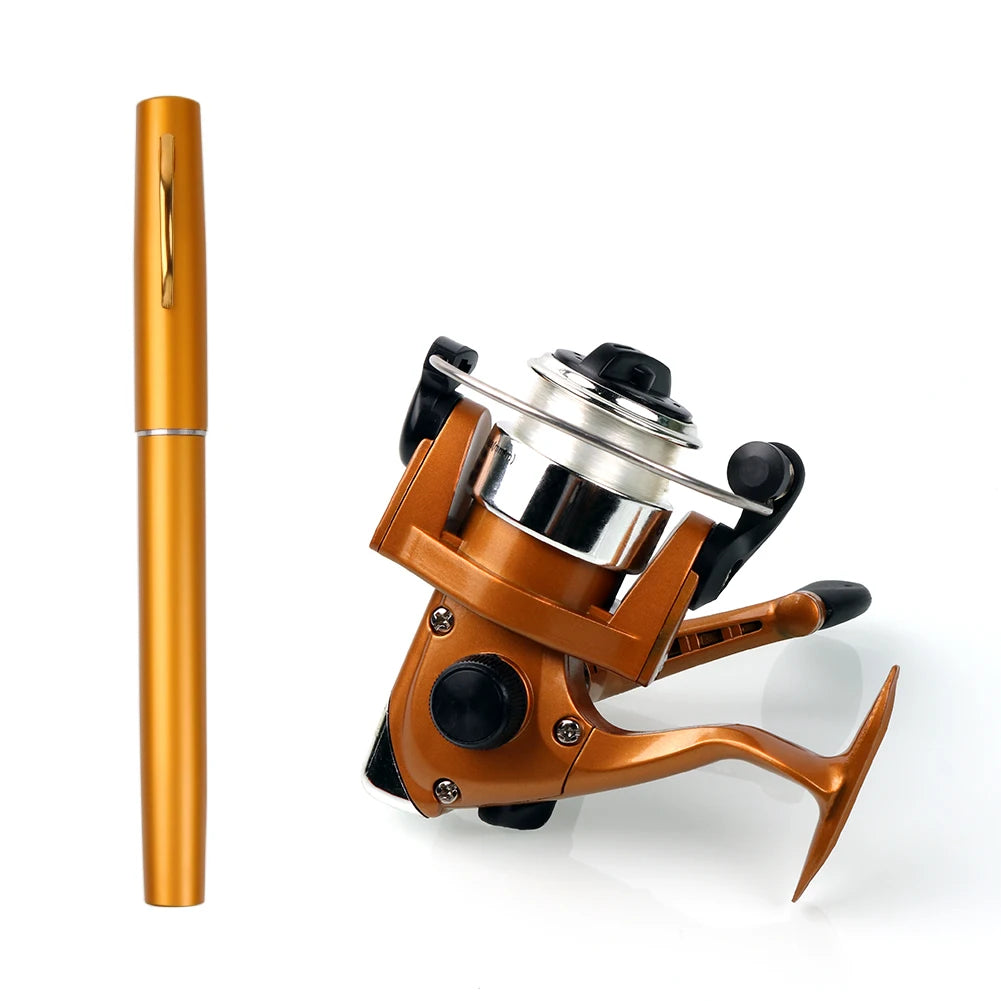 Five Colors Fishing Rod Reel Combo Ultra Lightweight 1.0M Mini Telescopic Pocket Pen Fishing Rod Pole + Reel Pesca