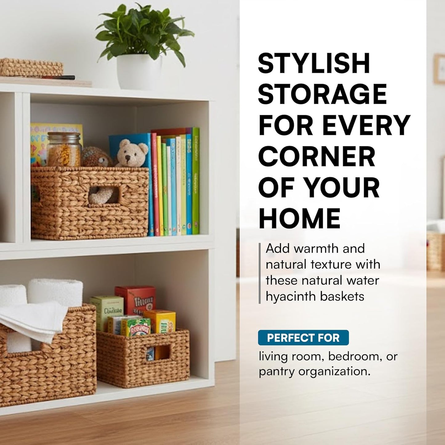 STO-02882 Nesting Banana Leaf Baskets, Multisize, 3-Pack,Natural