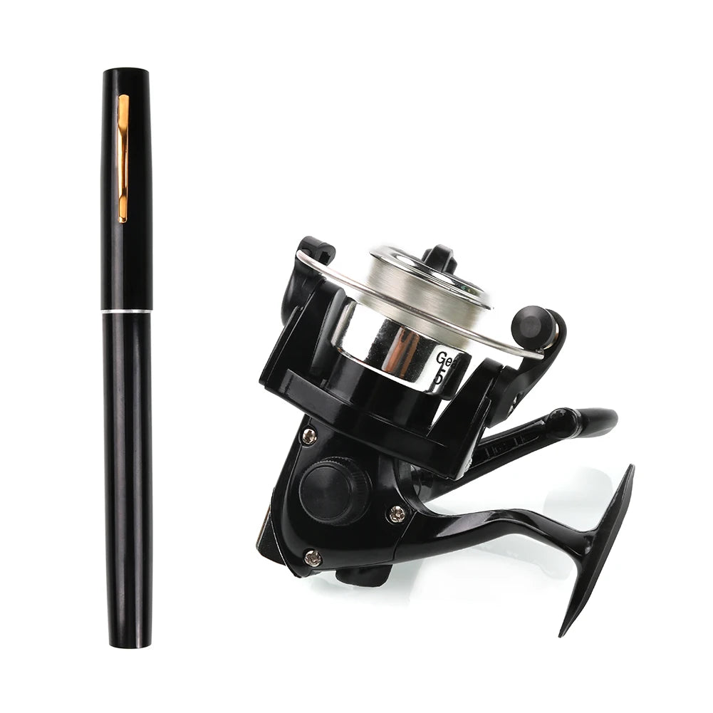 Five Colors Fishing Rod Reel Combo Ultra Lightweight 1.0M Mini Telescopic Pocket Pen Fishing Rod Pole + Reel Pesca