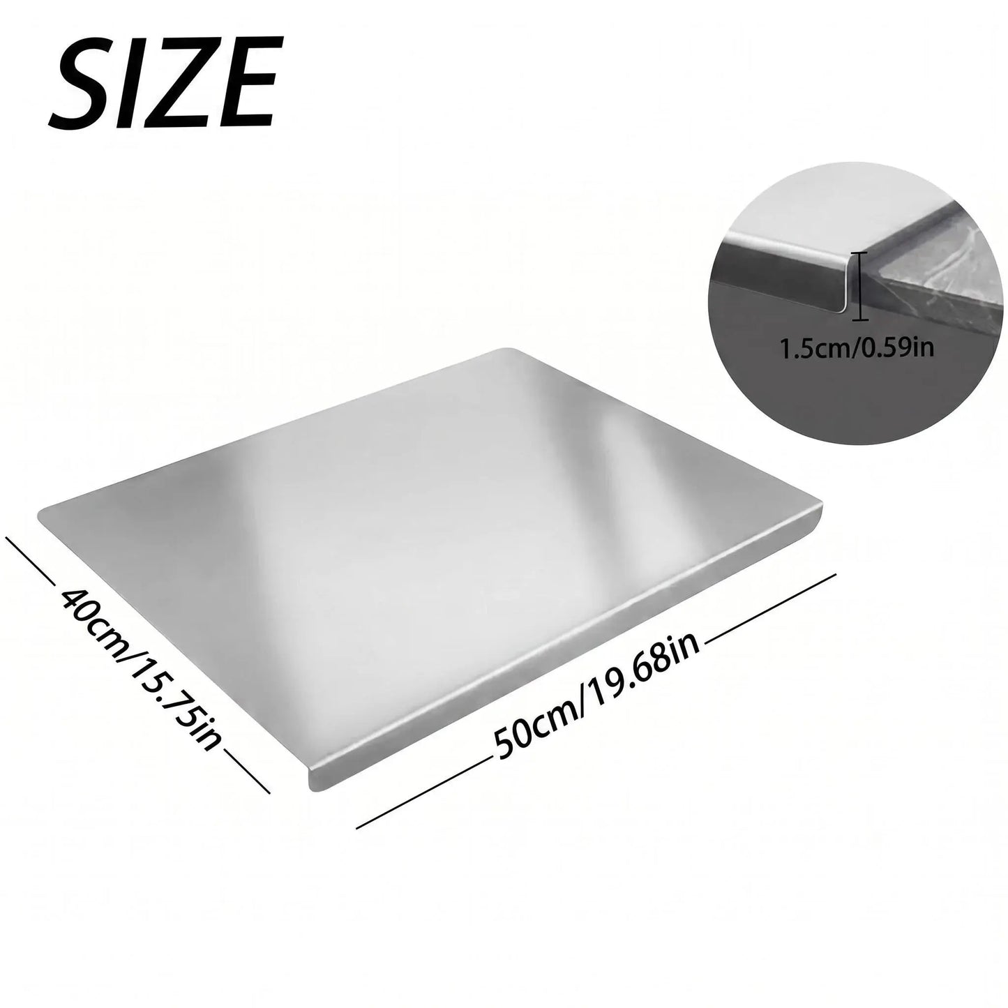 Large Non-Slip Stainless Steel Cutting Board — Stainless Steel Non-Slip Cutting Board, Kitchen Cutting Board, Kitchen Accessories, Household Gadgets