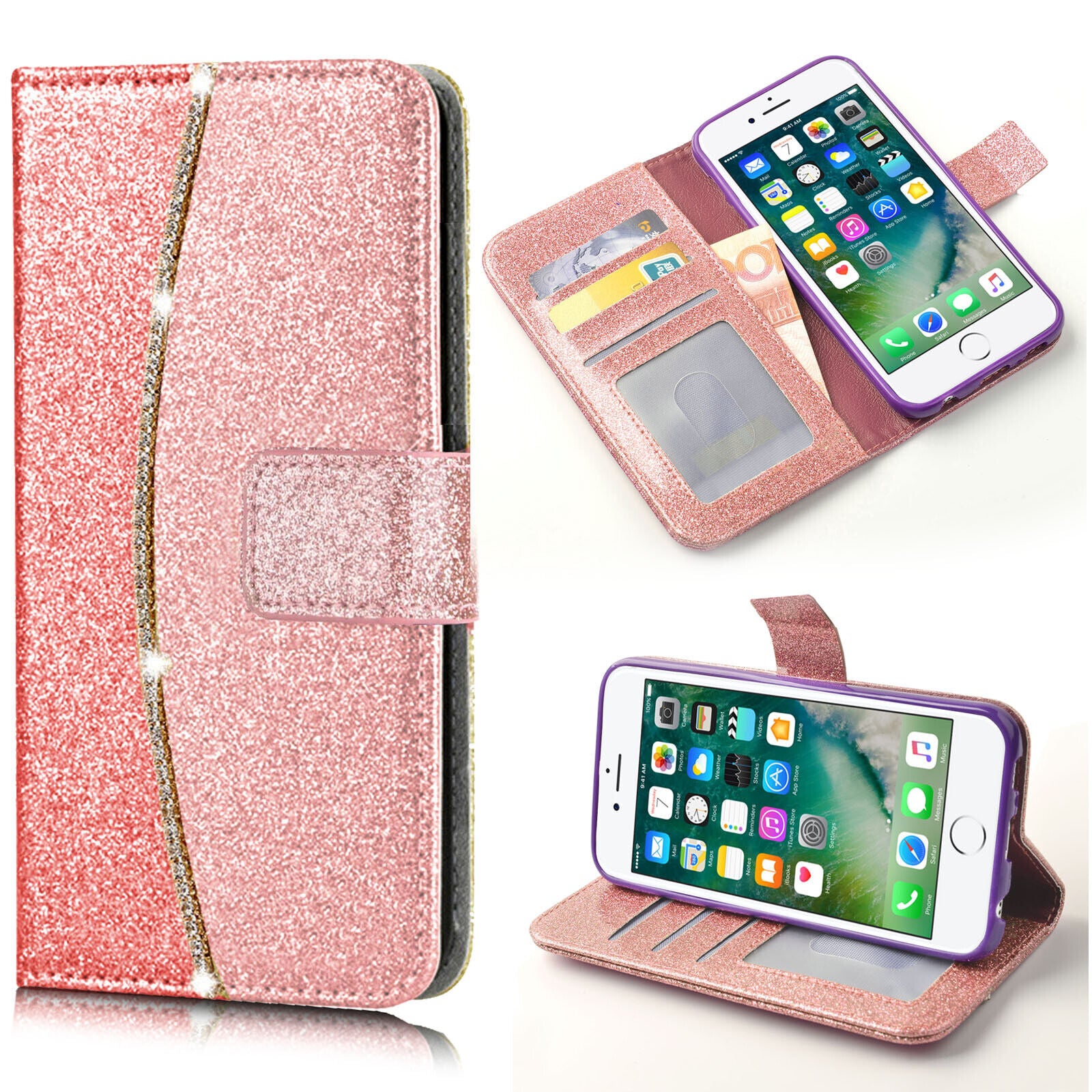 Case for Iphone 16 Pro Max 15 14 13 12 11 X XR Flip Leather Wallet Phone Cover