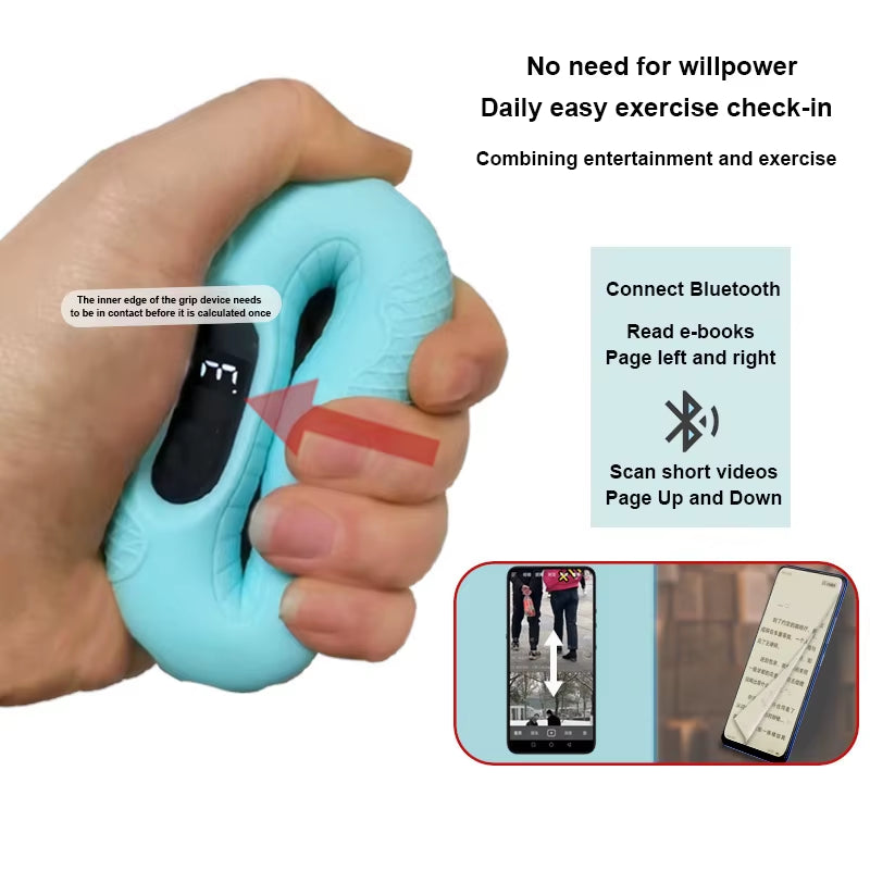 Intelligent Bluetooth Silicone Grip Strength Device Grip Ball Wrist Strength Arm Muscle Training Five Finger Strength Rehabi