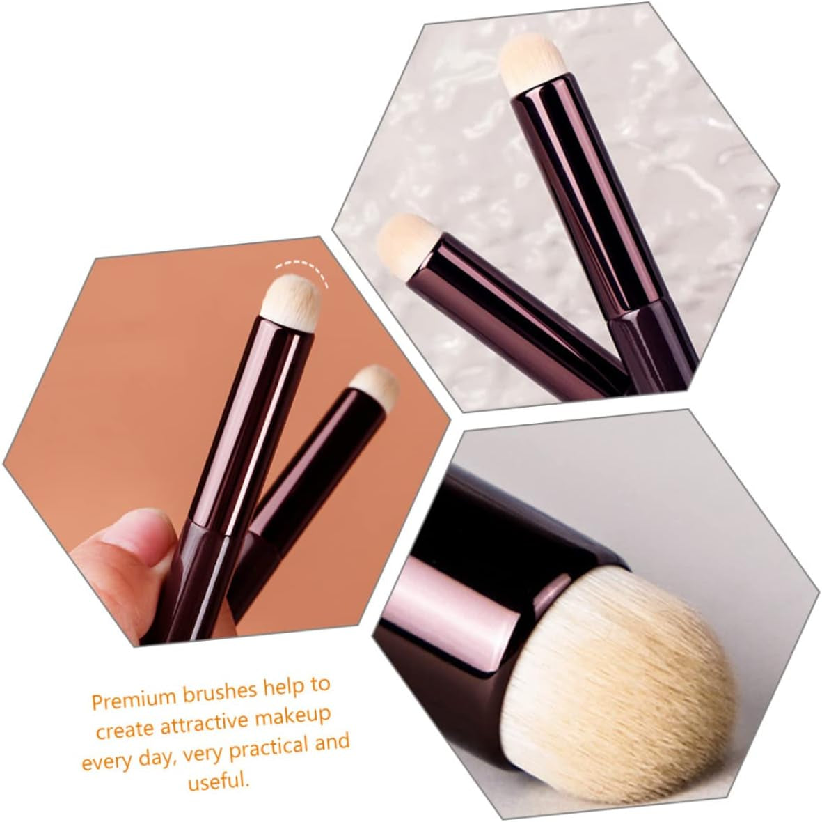 6Pcs Makeup Sponge Applicators Concealer Brush Set Cushion Puff for Dual Wet and Dry Use Portable Cosmetic Tools for Precise Face Powder and Concealer Application