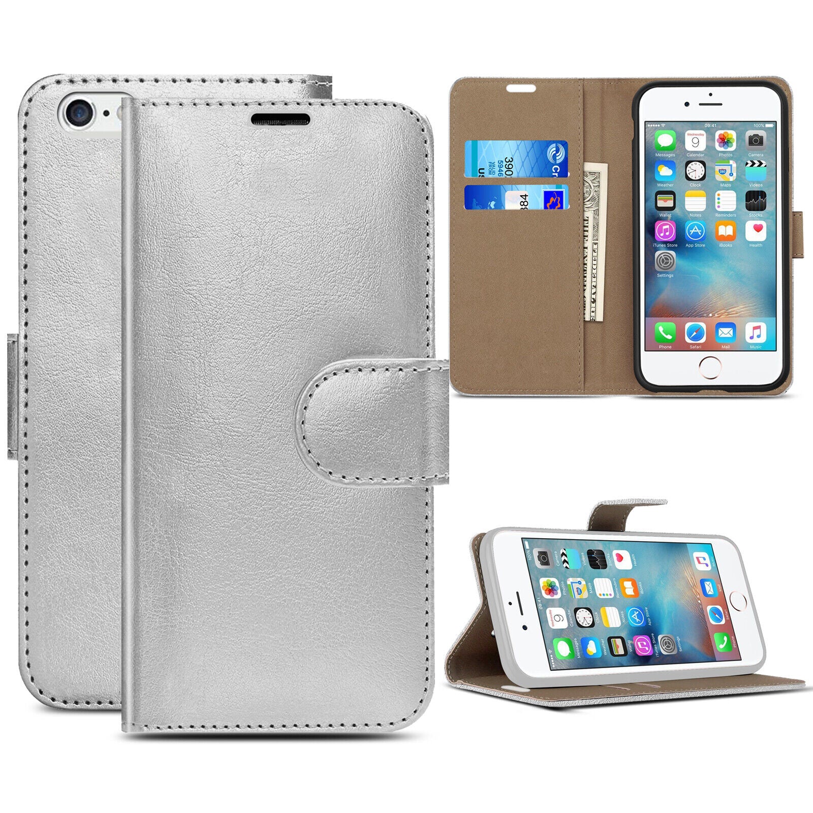 Case for Iphone 16 Pro Max 15 14 13 12 11 X XR Flip Leather Wallet Phone Cover
