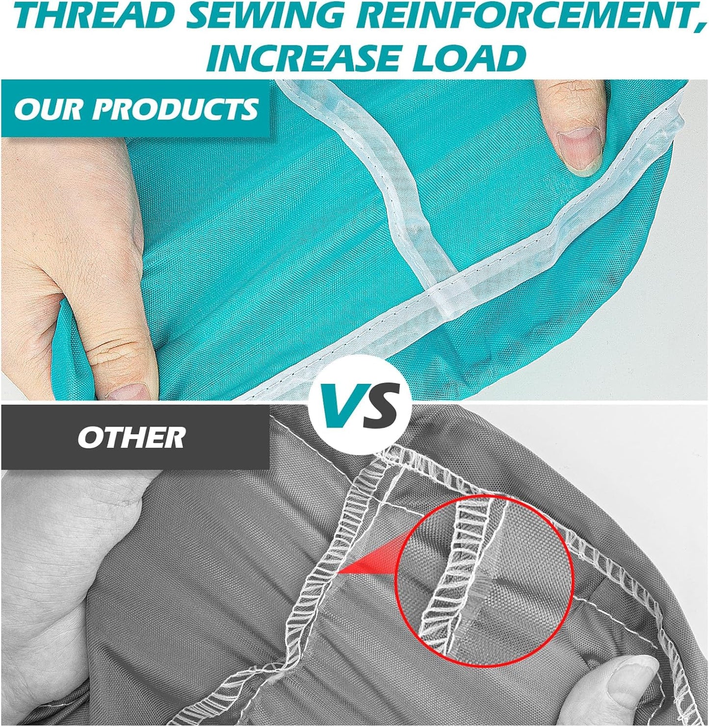 Laundry Bag,2 Pack Travel Laundry Bags for Dirty Clothes,Large Laundry Bags for Camping & Traveling,Dirty Clothes Travel Bag,24" X 36" (Cyan + Gray)