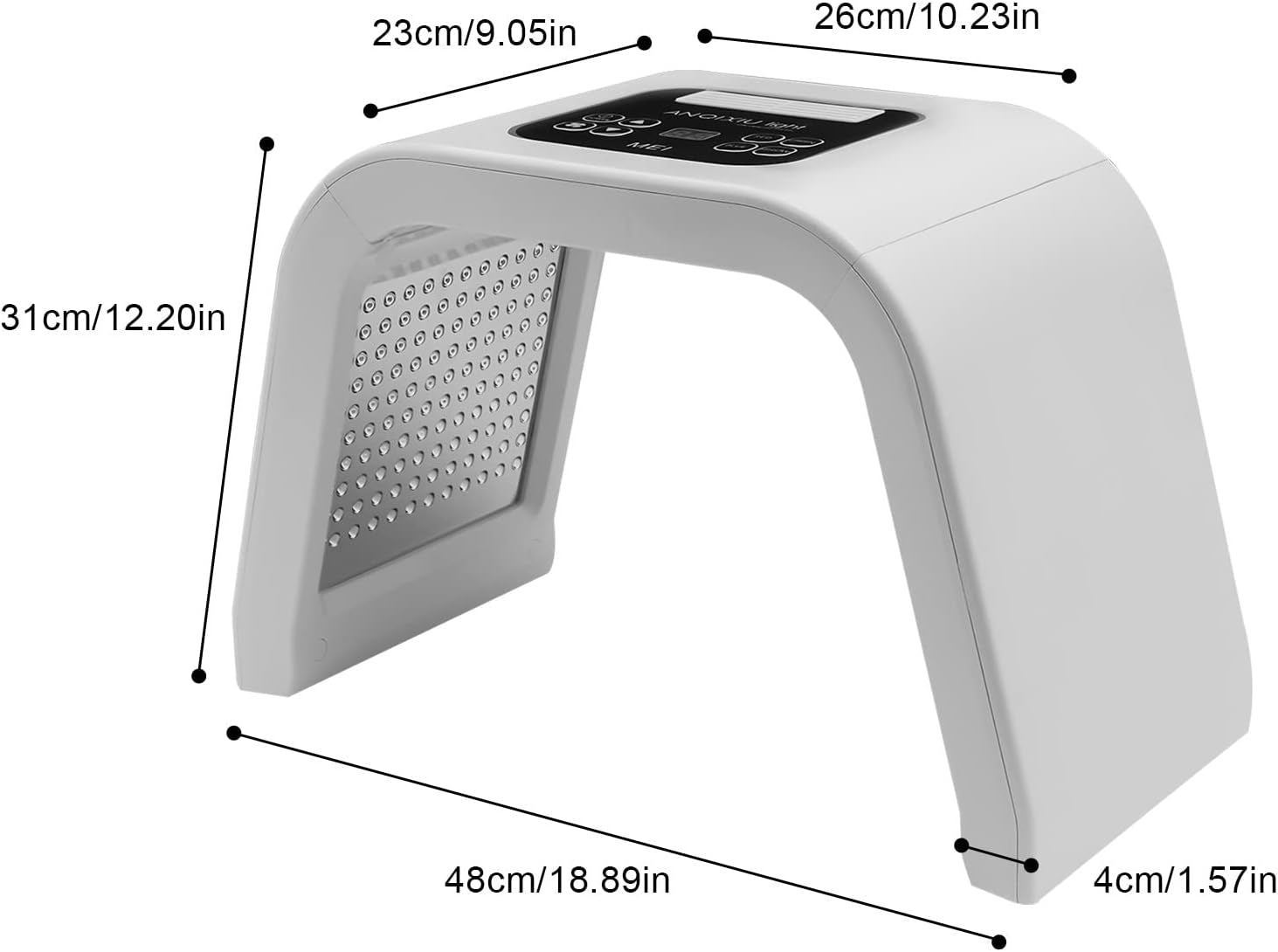 7 Colour LED Face Light Therapy Mask, Portable LED Face Mask, Skincare Facial Machine, Red Light Therapy Lamp for Face & Body Wrinkle Removal Anti-Aging Skin Rejuvenation Facial Care