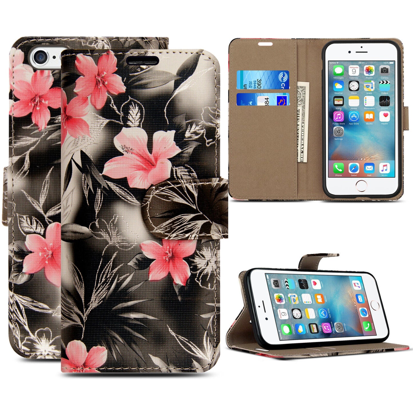 Case for Iphone 16 Pro Max 15 14 13 12 11 X XR Flip Leather Wallet Phone Cover