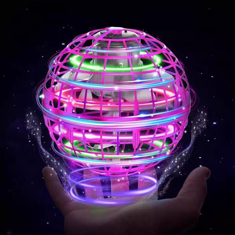 2025 Hot! the Spinning Ball with Aurora Effect & LED Lights - Safe Durable Design for Kids Skill Development & Interactive Fun - Compact Portable for Indoor Outdoor Play
