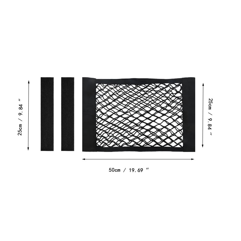 Car Storage Mesh Bag Stretchable RV Storage Net Wall Sticker Storage Bag Suitable for Car Trunk Storage and Home Storage