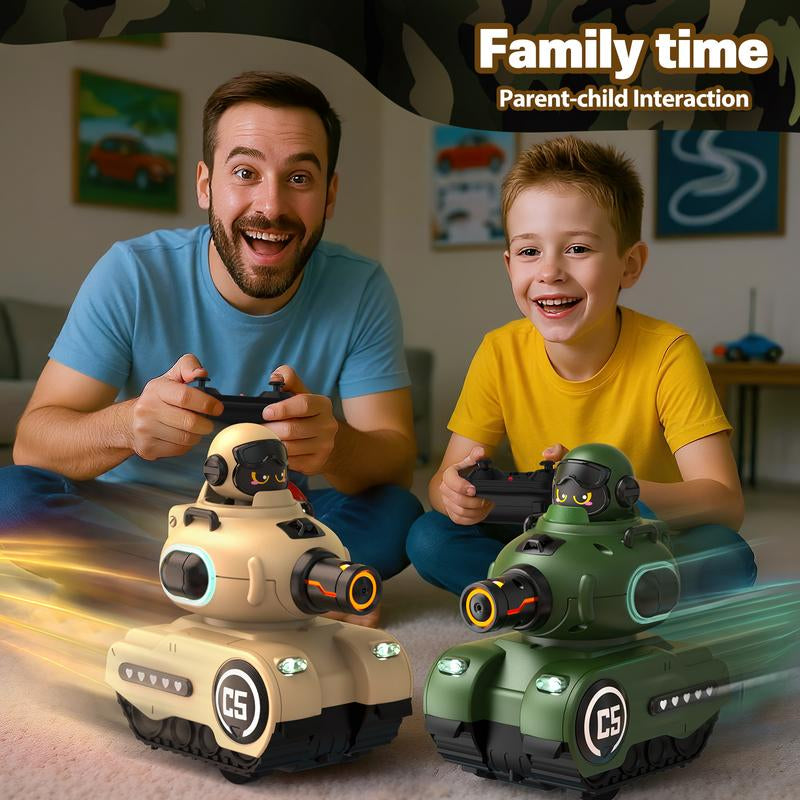 2 Pack RC Battle Tanks with Laser Tag & Infrared System|Hobby RC Cars Shoot to Ejected Out| Battle Tanks for 6 7 8 9 10 Year Old Boys Girls | Christmas Birthday Gifts for Toddler Kids