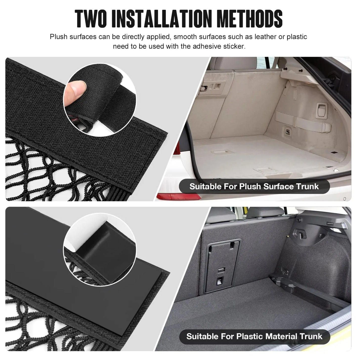 Car Storage Mesh Bag Stretchable RV Storage Net Wall Sticker Storage Bag Suitable for Car Trunk Storage and Home Storage
