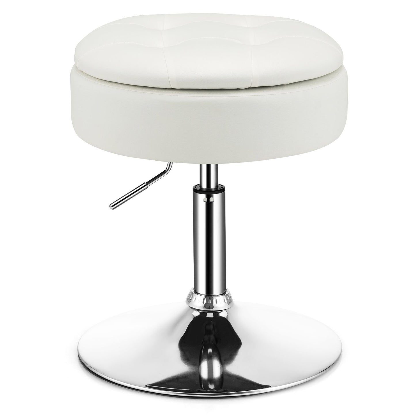 360° Swivel Vanity Stool with Removable Tray Lid