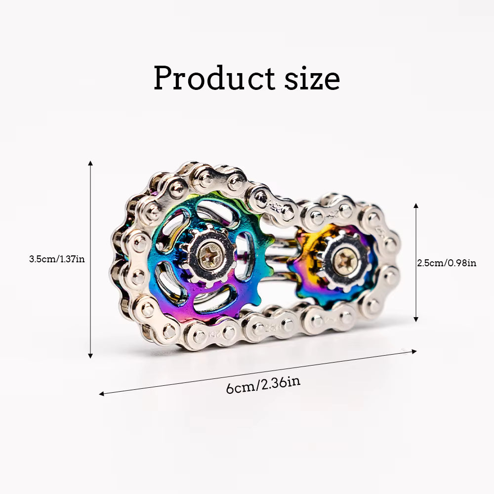 Sprockets Flywheel Fingertip Gyro Fidget Spinner Antistress Anxiety Metal Bike Chains EDC Spinner Fidget Toys for Adult Kids