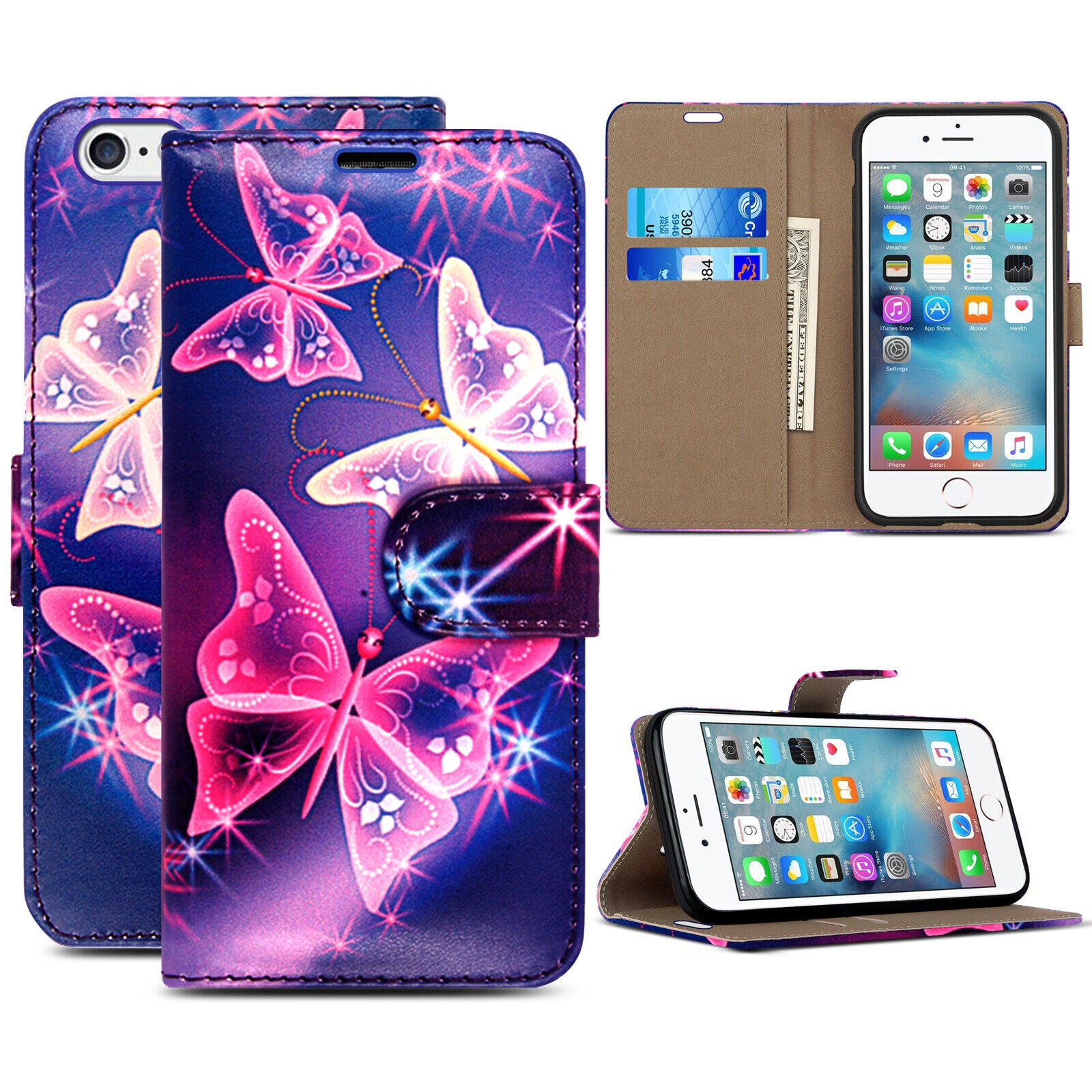 Case for Iphone 16 Pro Max 15 14 13 12 11 X XR Flip Leather Wallet Phone Cover