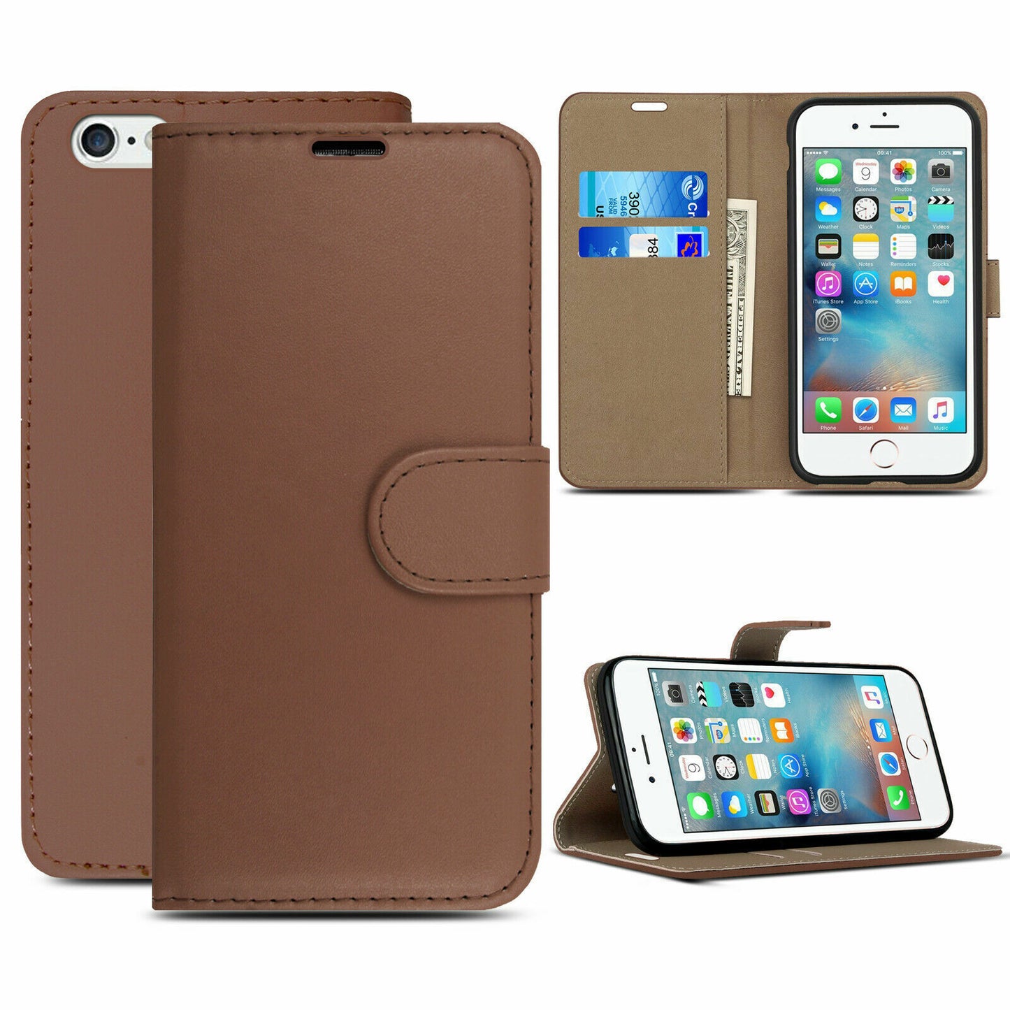 Case for Iphone 16 Pro Max 15 14 13 12 11 X XR Flip Leather Wallet Phone Cover