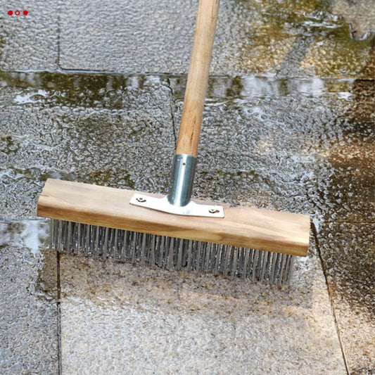 Heavy Duty Rough Floor Brush Stainless Steel Wire Deck